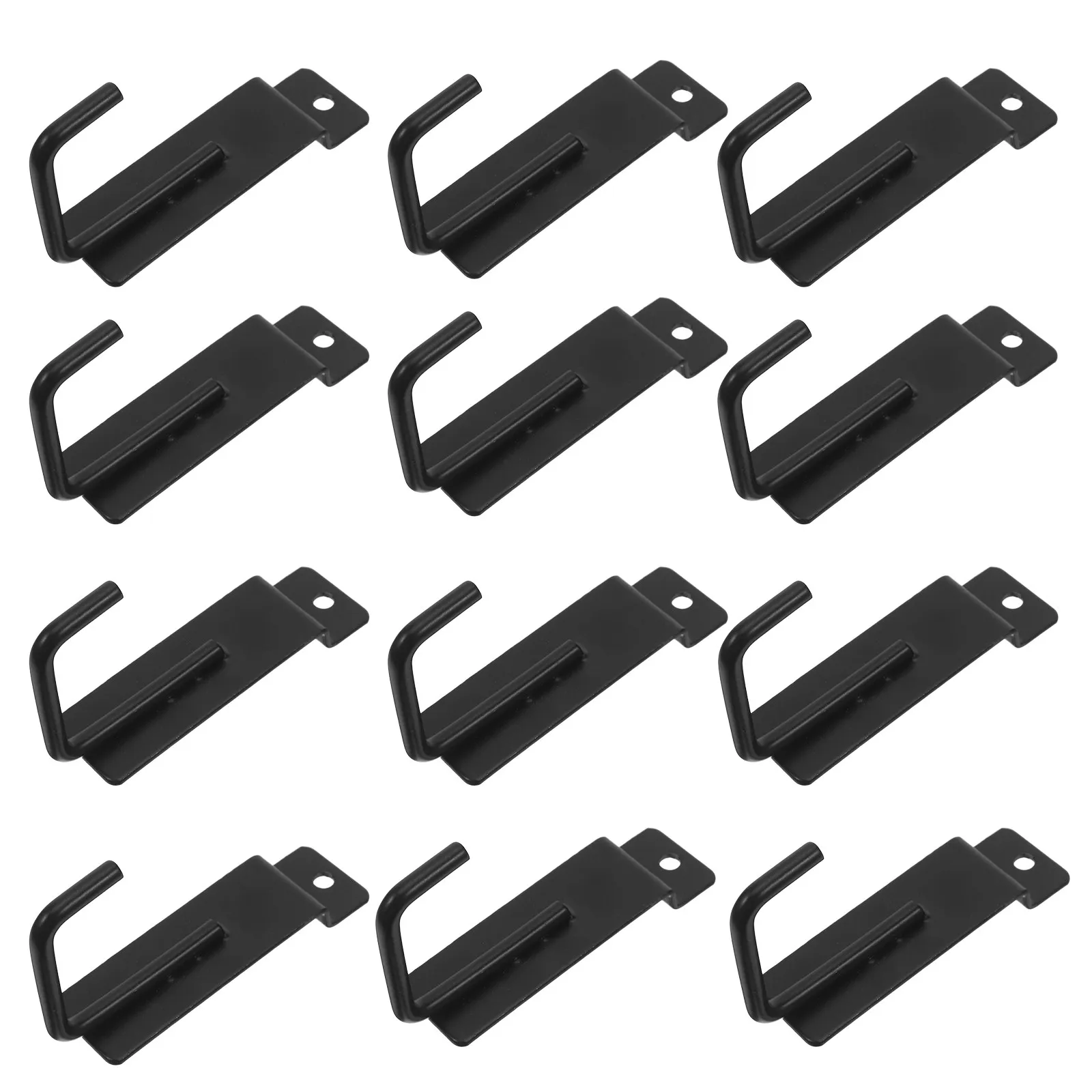 15Pcs Slat Wall Hooks Iron Chrome Heavy Duty Garage Organizer Utility J Hooks Tool Storage Retail Display Snack Rack Shop