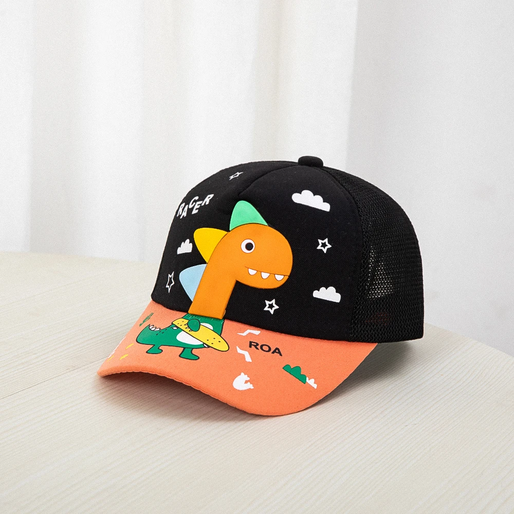 Cartoon Dinosaur Baby Baseball Hat Casual Adjustable Boy Girl Peaked Cap Outdoor Sun Visors Toddler Bonnet