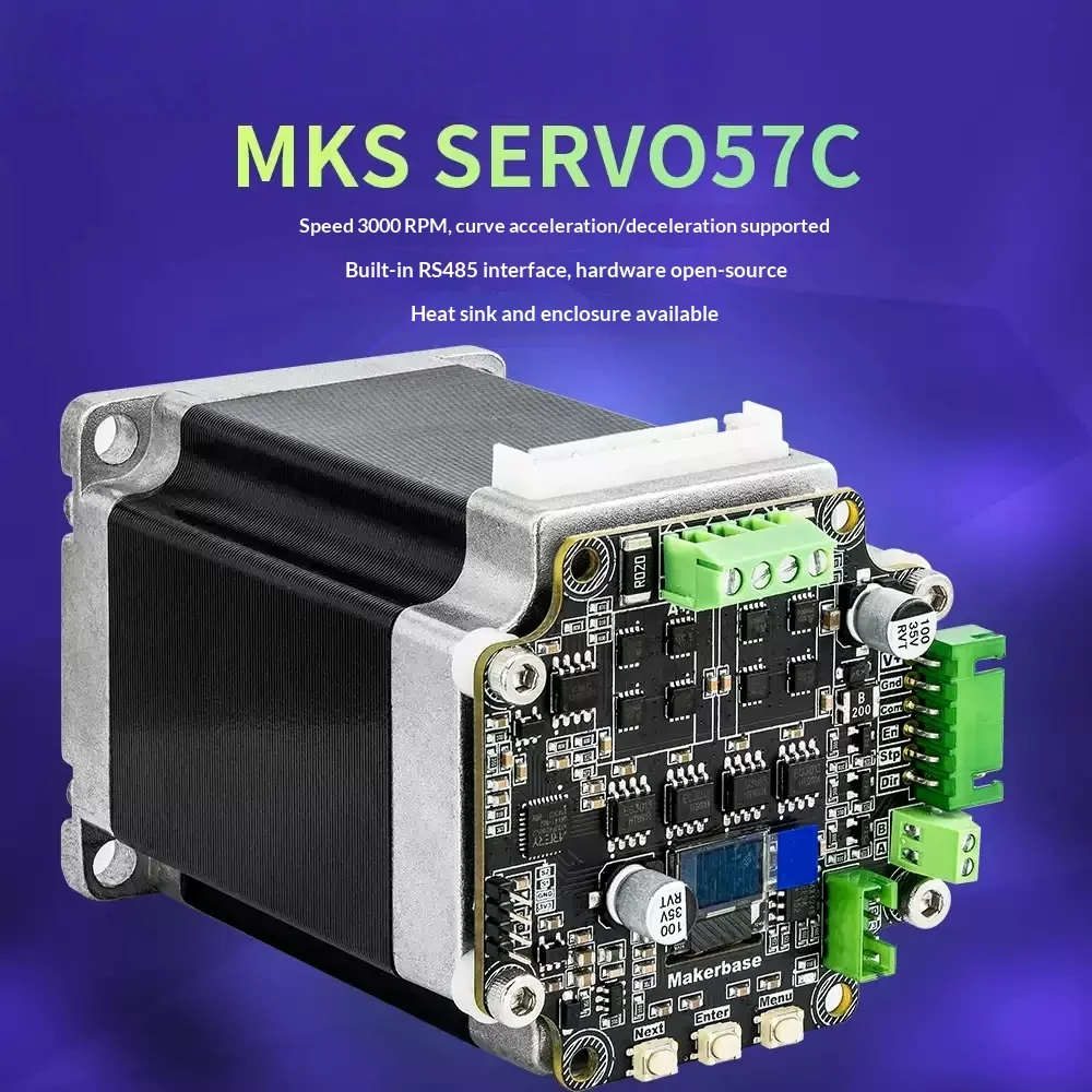 Makerbase MKS SERVO57C 57 Closed Loop Stepper Motor Driver FOC RS485 MODBUS Ultra Silent CNC 3D Printer