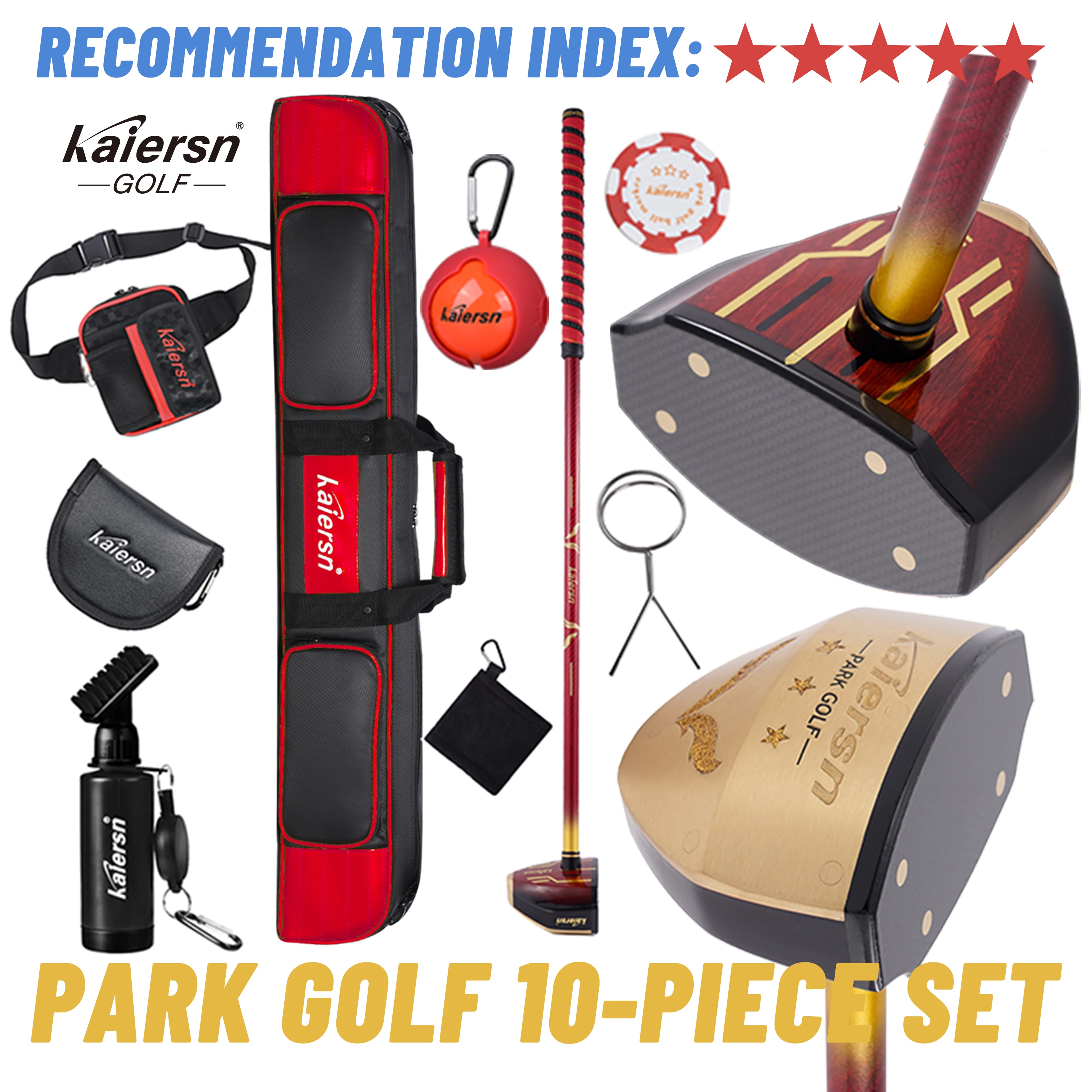 Kaiersn Park Golf Club Set 10-Piece Training and Travel Sports All-in-One Set