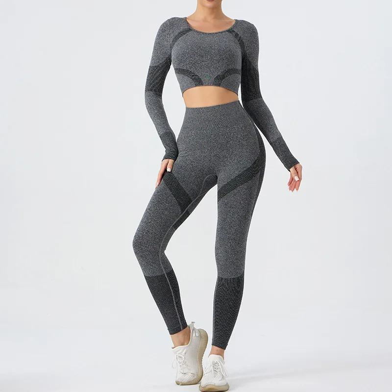 

Sportswear Women's Yoga Fitness Clothes Tights Winter Warmth Quick-drying Ski Suits Seamless Training Clothes Underwear Sets