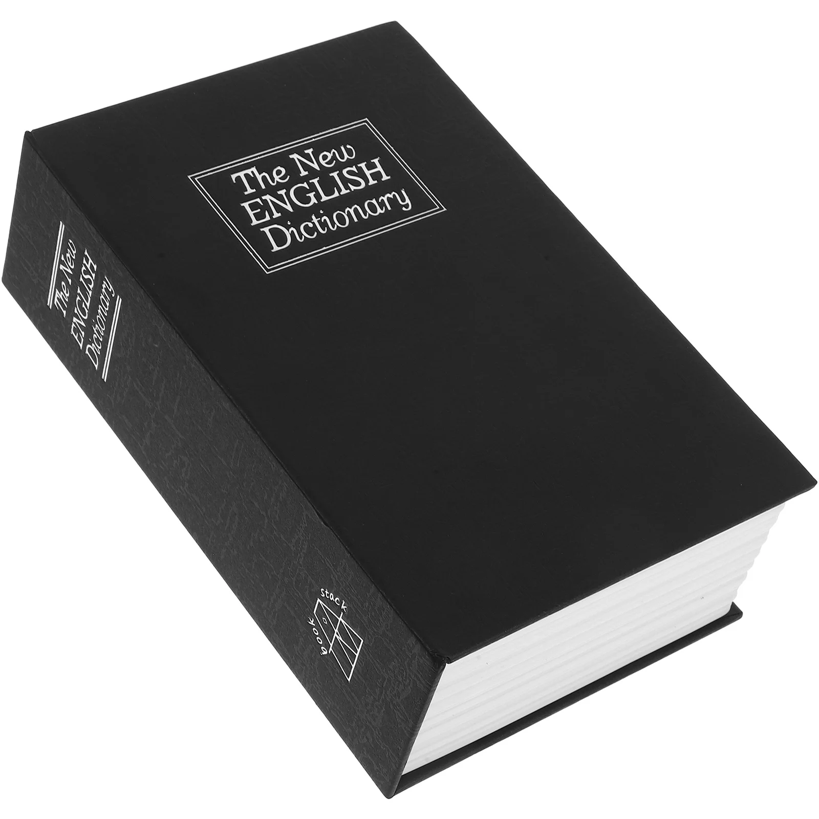 صندوق أمان للكتاب المخفي الآمن للأشياء الثمينة وحلقات النقود والقلائد وتخزين السفر باللون الأسود المدمج #2