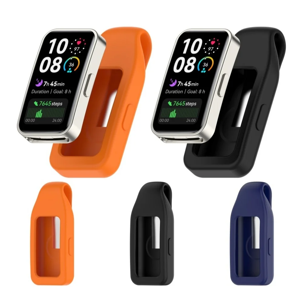 

Clip Buckle Case for Huawei Band 10 9 8 silicone Protective Shell Cover Hook Holder storage case buckle