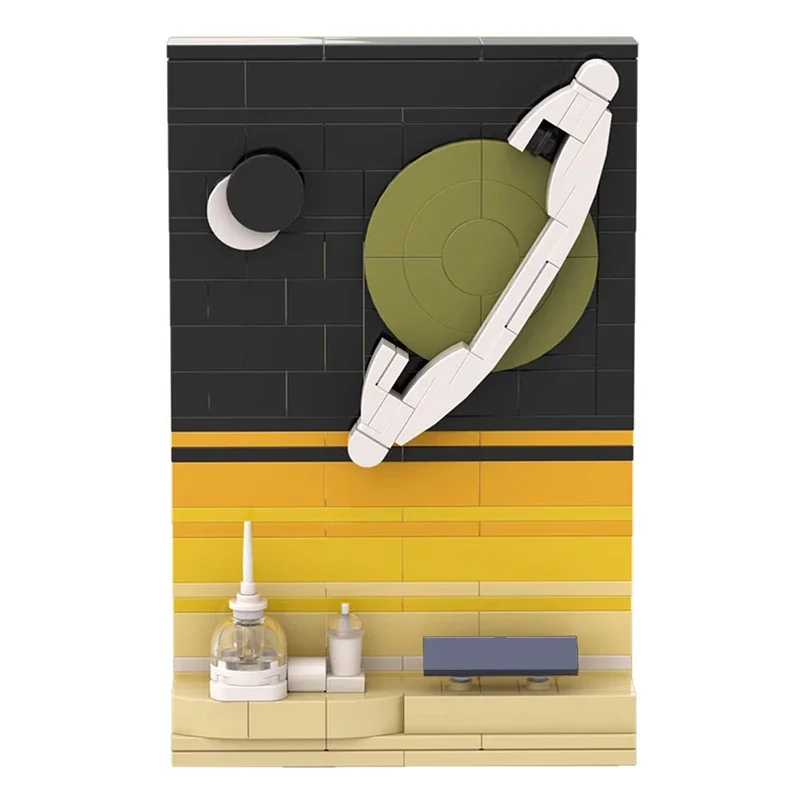 MOC Kreatives Universum Weltraumgeschichte Postkarte Baustein-Modell DIY Kinder-Puzzle Montage-Spielzeug Geburtstagsgeschenk Dekoration – Detail 19