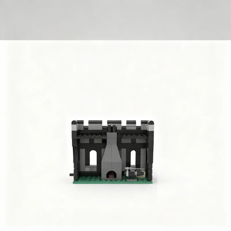 167pcs MOC Castle Black Knights Black Knight's Blacksmith Model Building Blocks Christmas Gifts Toys Idea Birthday DIY Display