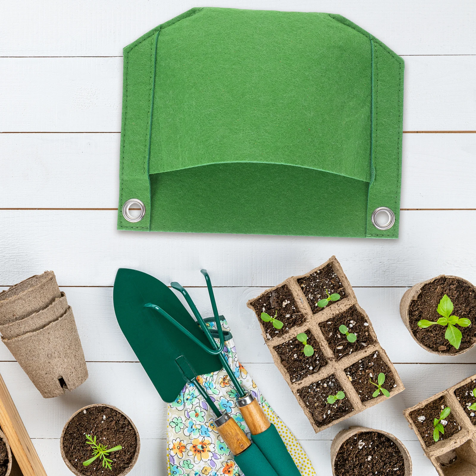 Bolsas de fieltro para plantar, organizador de almacenamiento Vertical 3D para uso en interiores y exteriores, patio, balcón, cultivador de hierbas y verduras, 2 uds.