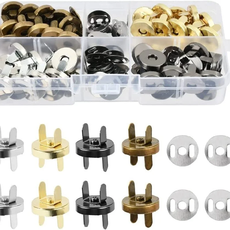 

14-18MM Invisible Magnetic Fastener No Stitch Bag Buttons Wallet Coat Handbags Magnetic Buckle Metal Luggage Parts Accessories