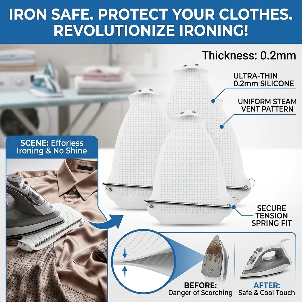 Universal Iron Protective Cover Shield, Iron Board Shoe Covers, Ironing Cloth to Protect Clothes, Electric Irons Protector Pads