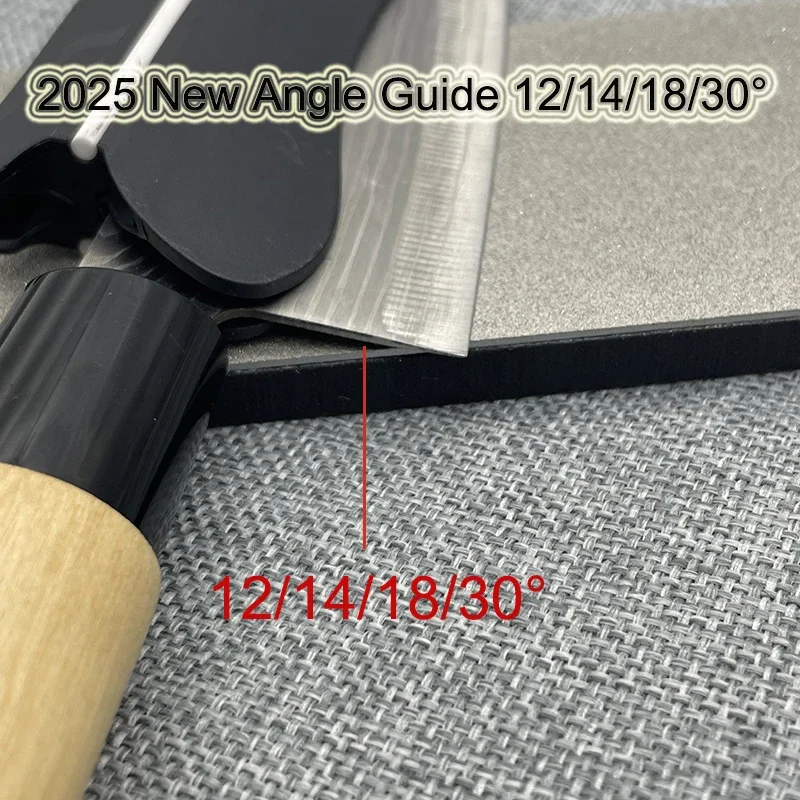 12/14/18/30°2025 New Angle Guide Whetstone Agate Stone Diamond Knife Sharpener Kitchen Knife System Fixed Angle Quick Sharpening
