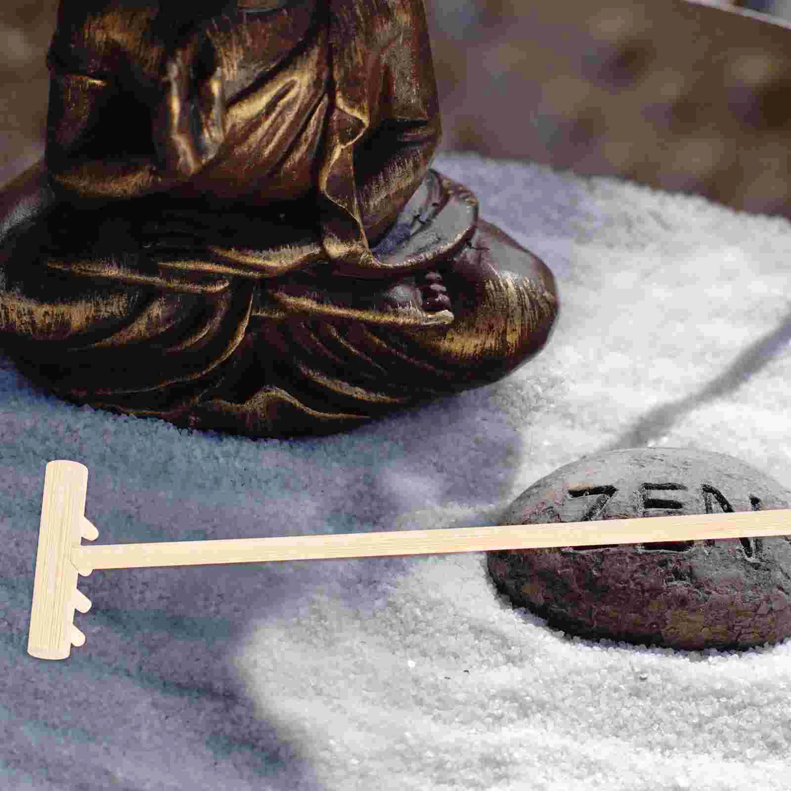 1 Set of Zen Garden Tools Zen Sand Rake Tools Japanese Desktop Meditation Sand Box Accessories zen garden tools kit