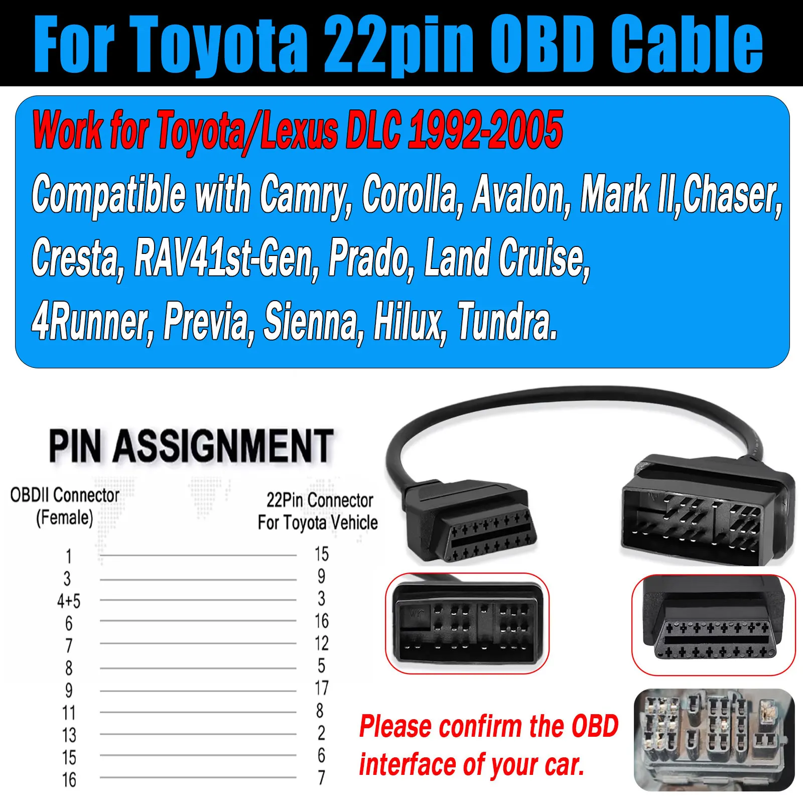 MINI-VCI J2534 OBD2 Scanner für Toyota/Lexus TIS Techstream Original FTDI FT232RL für Toyota 17-Pin 22-Pin OBDII Schnittstellen-Scanner – Detail 3