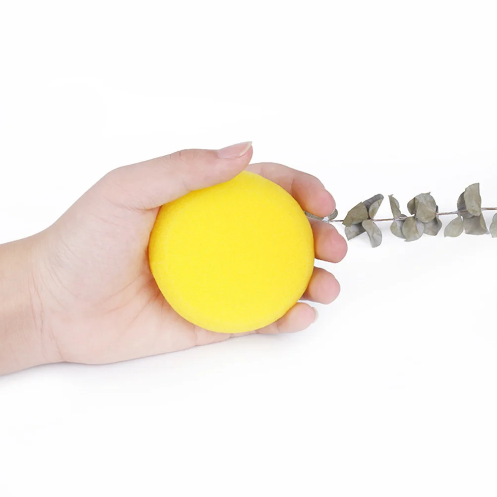 

8Pcs Painting Sponge DIY Graffiti Art Tools Kids Drawing Set Stippler Sponges Brush Round Yellow Sponge Paint Brush