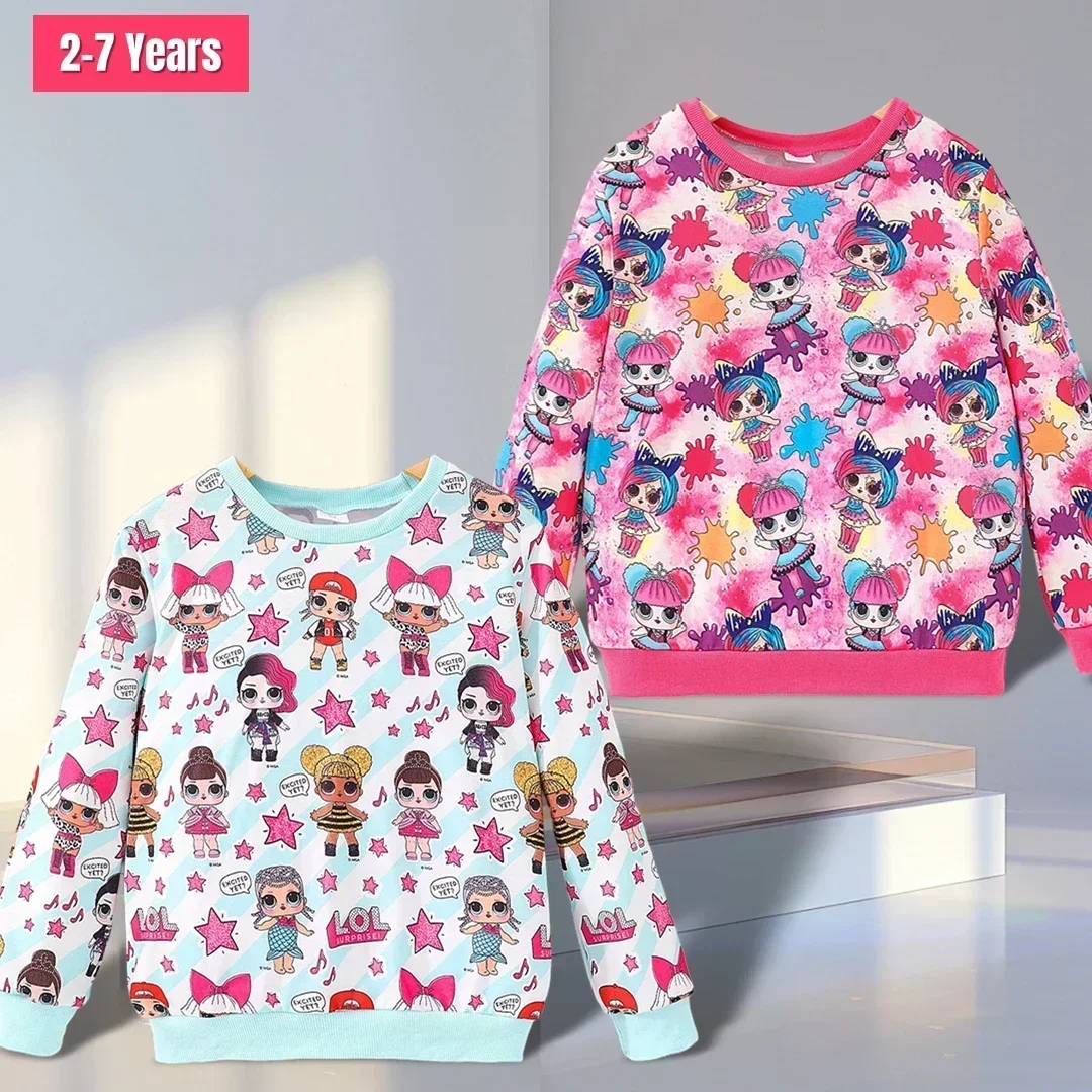 Children Clothing 2024 Autumn Long Sleeve Kids Girl Top Cartoon Cute Casual Cotton Girls Winter Clothes Shirt 2 3 4 5 6 7 Years