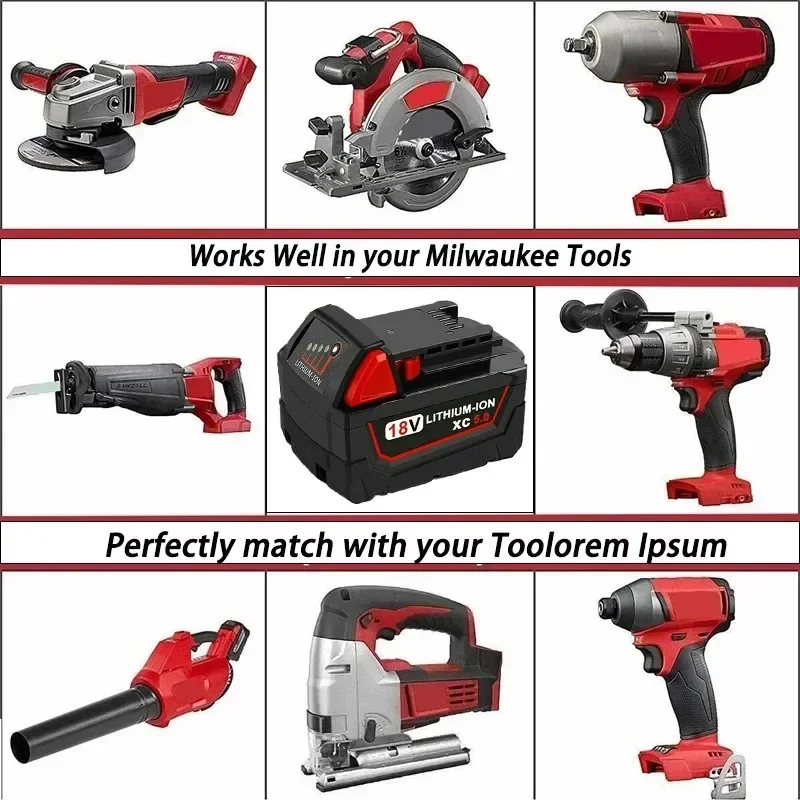 18V 6.0ah számára milwaukee M18 XC Lítium Ketrecek 48-11-1860 48-11850 48-11840 48-11820 újratölthető Kelt tészta 100% valós kapacitású