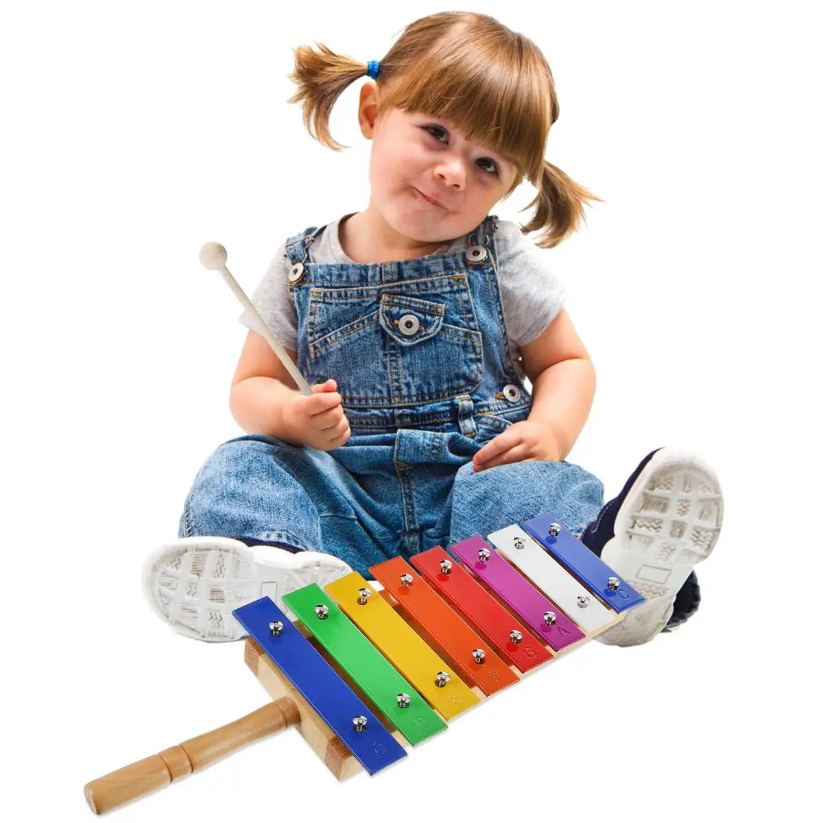 

Children's Percussion Instrument Xylophone Toy 8 Colors High-grade Safe Musical Toy Kids Toddler Percussion Wooden