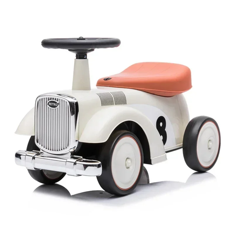 

Retro Children's Scooter Car Baby Scooter Twister Car Walker Four Wheel Steering Wheel Limit Turning Anti-rollover Yo-yo Toy Car