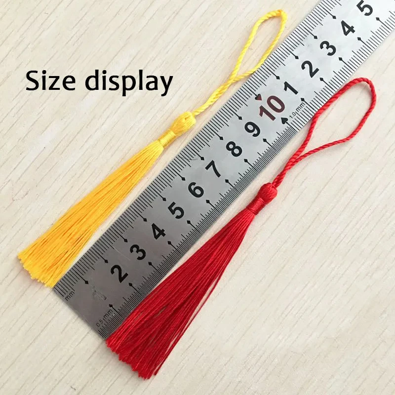 Random 10 color-100/50pcs Polyester Silk Tassel Fringe 13cm Tassels Trim For Sewing Curtains Accessories DIY Wedding Decoration