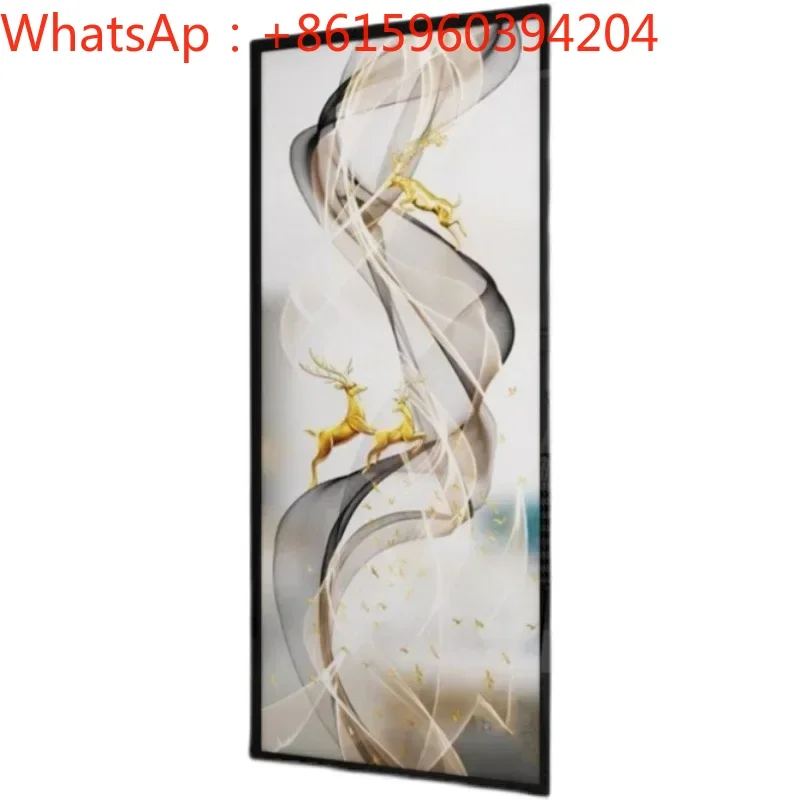 Custom wrought iron stainless steel screen partition simple modern living room bedroom glass home bathroom shelter porch.