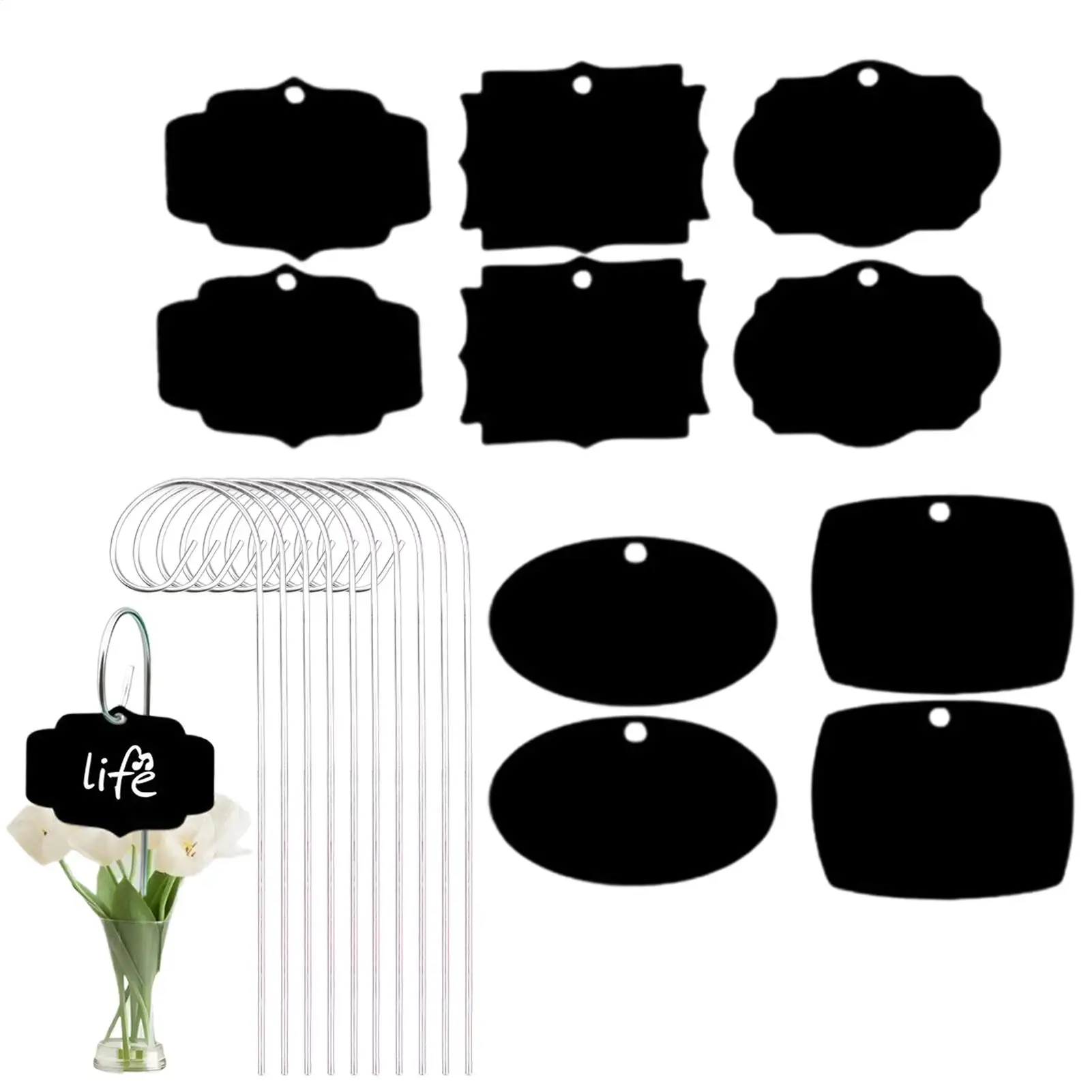 10 Pieces Acrylic Gardening Plant Labels With Metal Stake Plant Labels Windproof Seedling Tags For Garden Outdoor Greenhouse