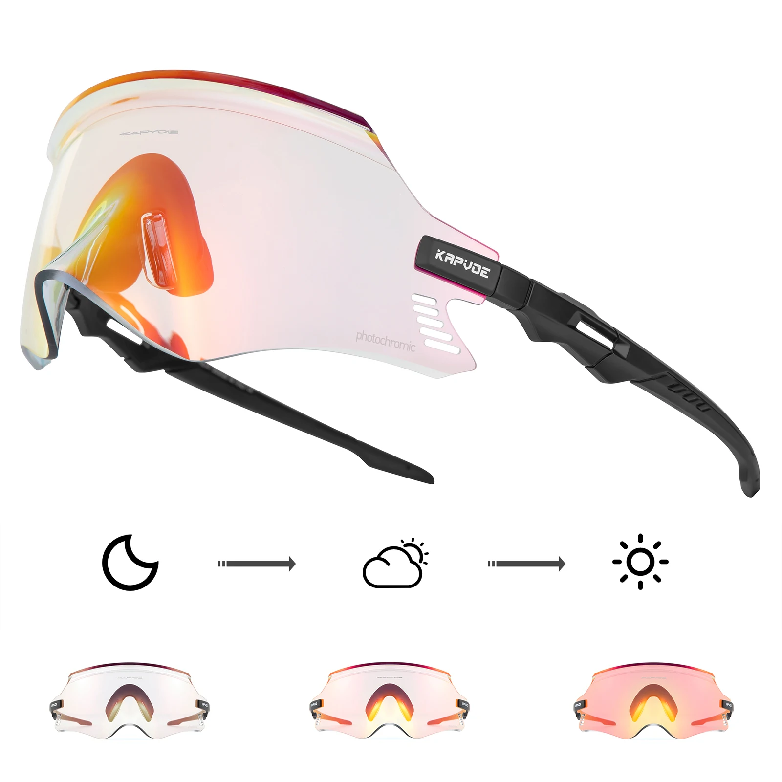 Kapvoe Photochromic Sport Sunglasses 9