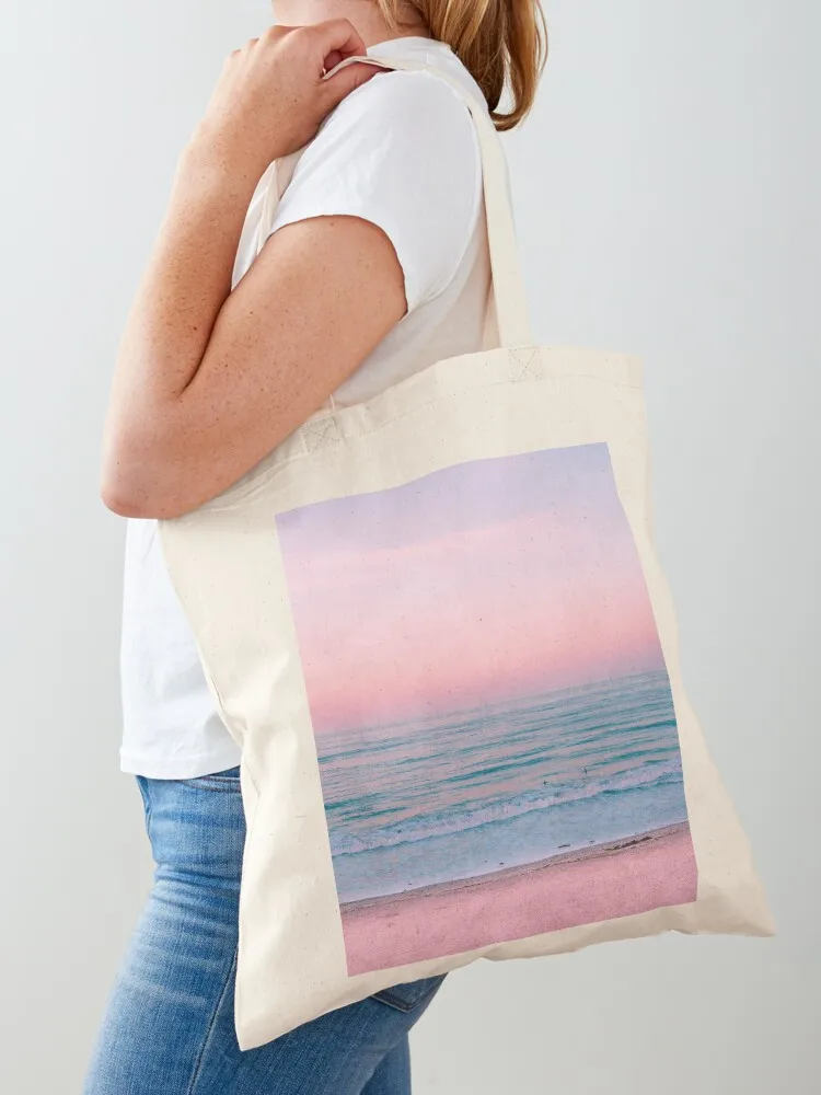 

Pink Ocean Sunset Tote Bag Shopper handbag Canvas bag for women Beach bag Shopper