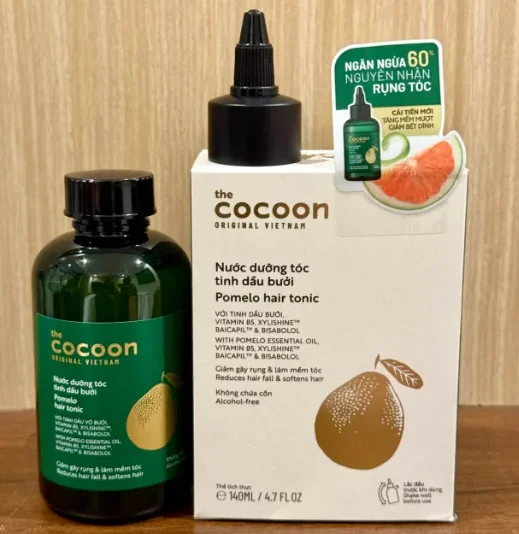 Tónico Capilar de Pomelo Cocoon de 140 ml, Aceite Esencial para Reducir la Caída del Cabello, Calma y Estabiliza el Cuero Cabelludo, Fortalece la Raíz, Vitamina B5, Cuidado Capilar