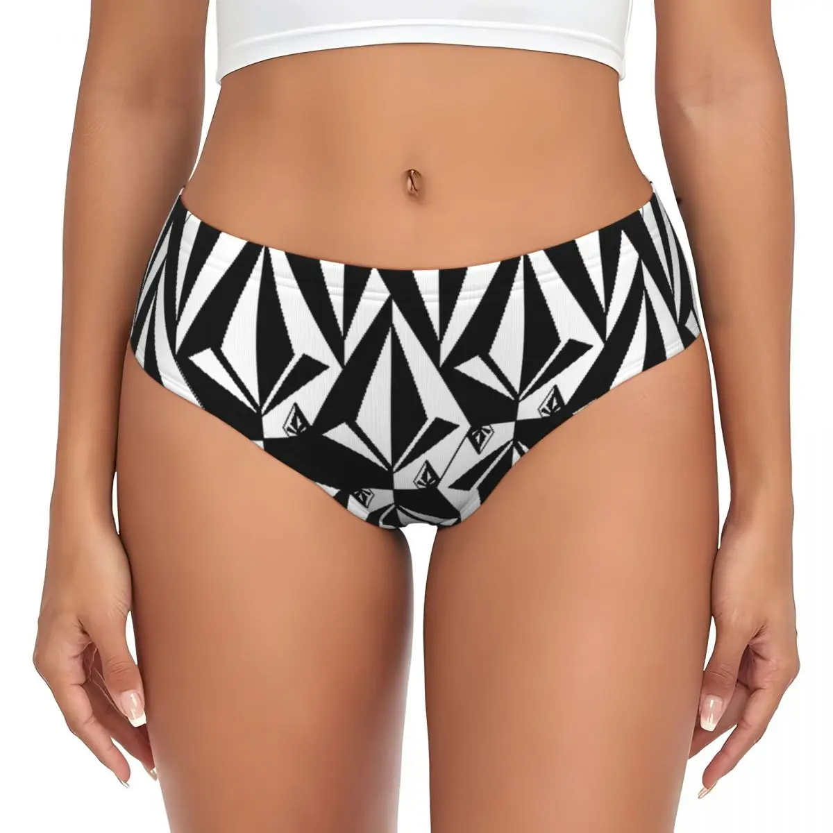 Custom Volcoms Symbol Brief Panties Women's Stretch Underwear