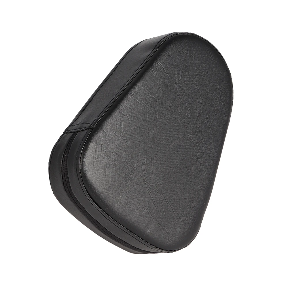 Black Motorcycle Universal Synthetic Leather Sissy Bar Backrest Cushion Pad For Honda For Yamaha For Suzuki