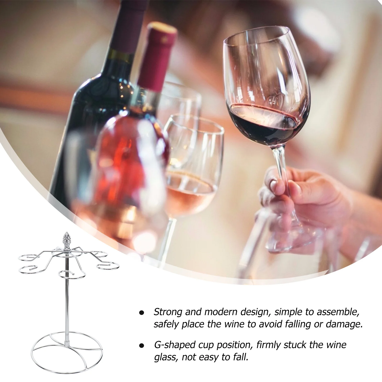 

Red Wine Glass Rack Sturdy Retro Style Organizer Goblet Hanging Rack Kitchen Bar Counter Wine Glass Holder Goblet Shelf