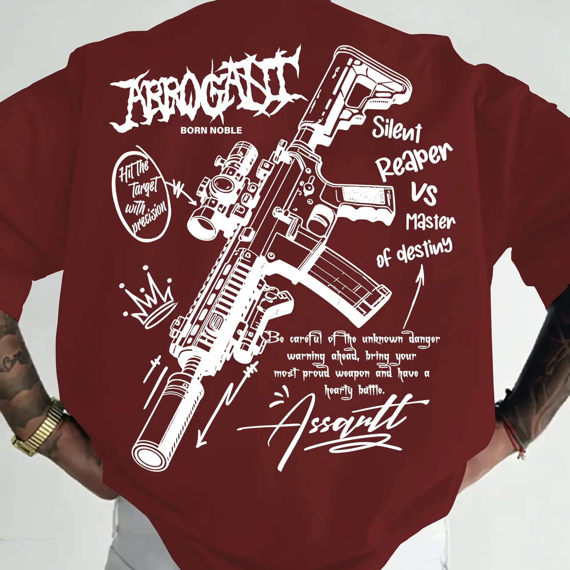 2025 New Men's Pure Cotton T-shirt: Comfortable and Breathable. Gun Analysis: A Must-have for Beach Travel and Parties. Ins view 3