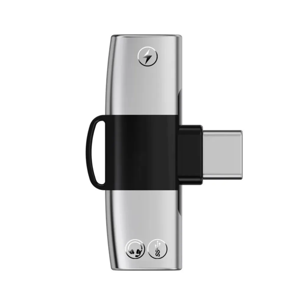 Splitter USB Type C Adapter Converter Durable OTG 2 in 1 Adapter Fast Charging Portable Type C 2-in-1 Multifunctional Adapter