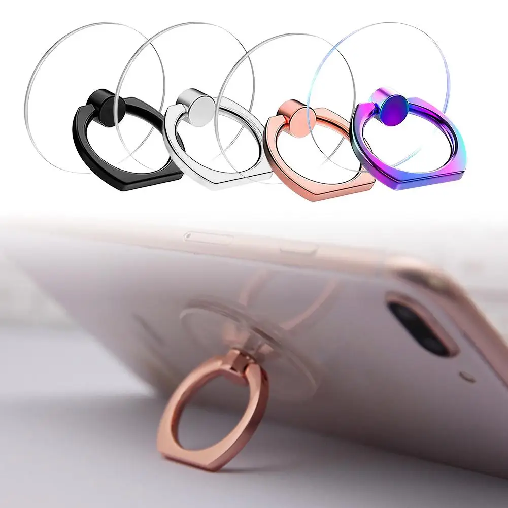 Transparent Cell Phone Ring Holder Stand 360°Degree Rotation Clear Finger Grip Kickstand Compatible iPhone Xiaomi for Phone Case