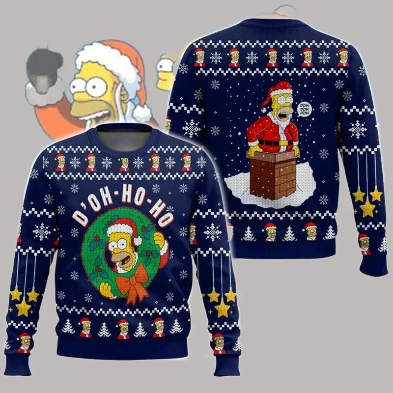 

Homer Jay Marge Family Ugly Christmas Bart JoJo Fun Holiday Party Hoodies Warm and Comfortable Match Family Christmas Gifts 2026