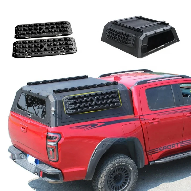 Steel 4X4 Pickup Canopy with Roof Rack Trunk Bed Cover Hardtop Canopy for T60 Dmax Triton Navara