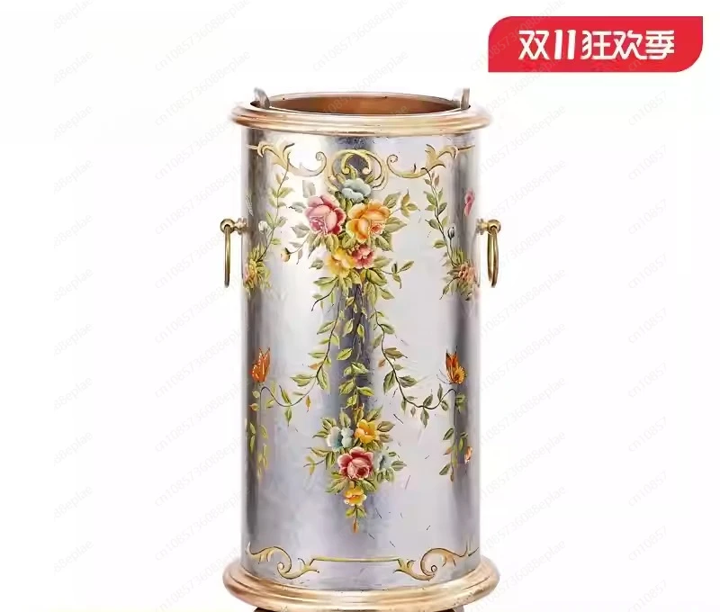 1704-0687 European Style Hand Painted Floral Pattern Luxury Home Decoration Umbrella Stand