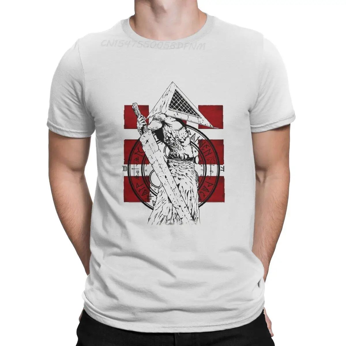 Silent Hill Japanese Classic Survival Horror Game Promotion T Shirt for Men Pyramid Head Tribute Fashion Camisas Basic