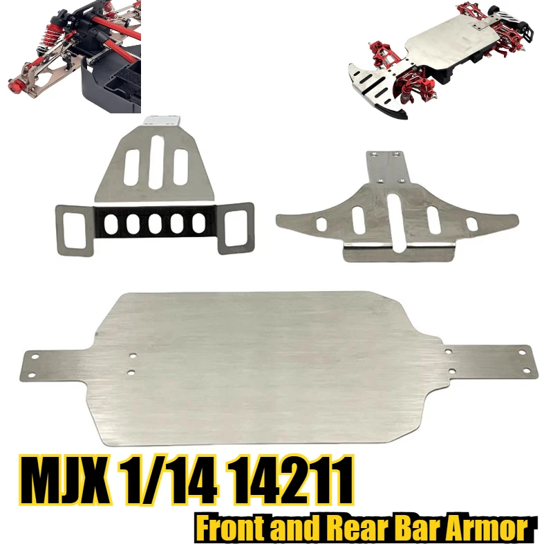 

MJX 1/14 14211 RC пульт дистанционного управления, обновленные автомобильные детали, броня шасси из нержавеющей стали 304, передняя и задняя панель, броня