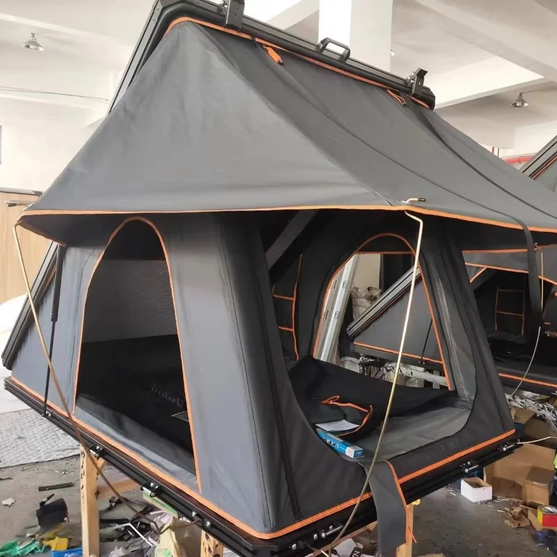 Waterproof Outdoor Camping Car Rooftop Tent with Hard Shell Aluminium Triangle Top Tent