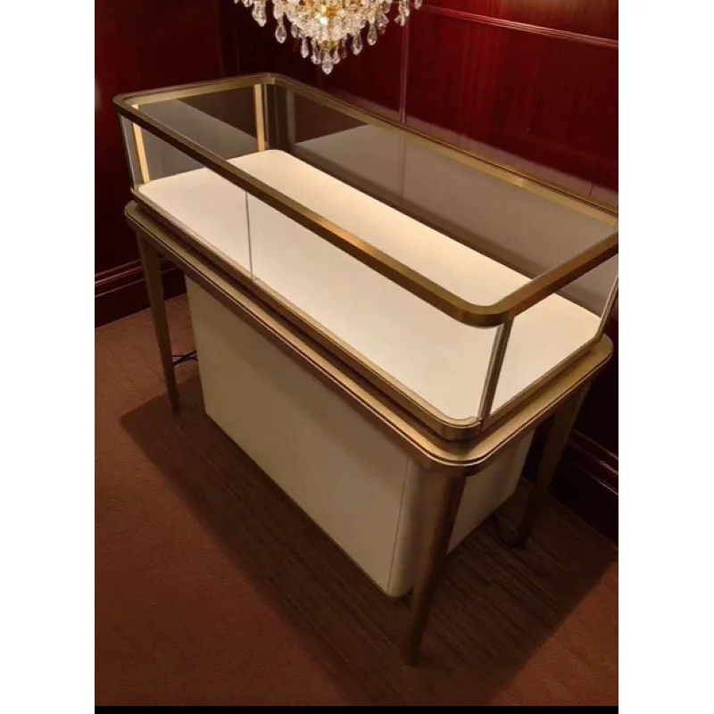 custom.Multifunctional Luxury Glass Jewellery Counter Display Cabinet Jewelry Showcase