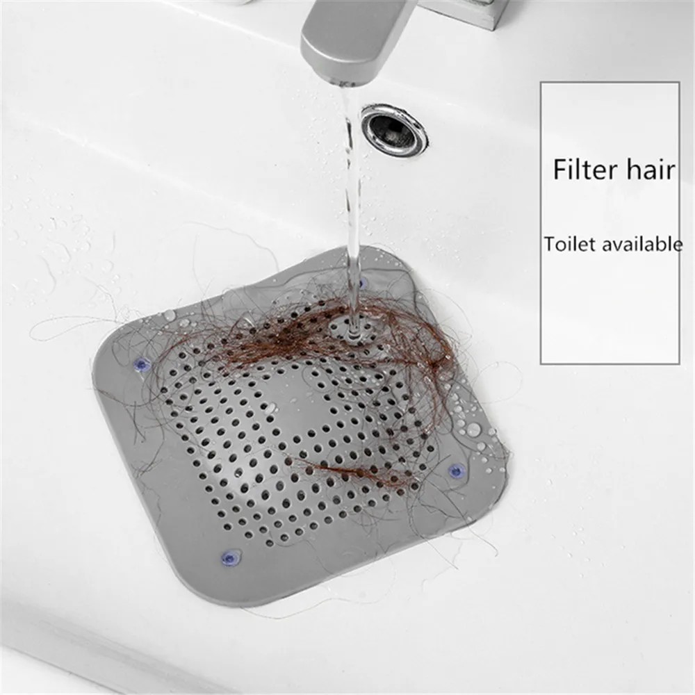 1pcs Silicone Hair Sink Filter Anti-blocking Bathtub Stopper Bathroom Floor Drain Shower Sink Kitchen Household Strainer Tools