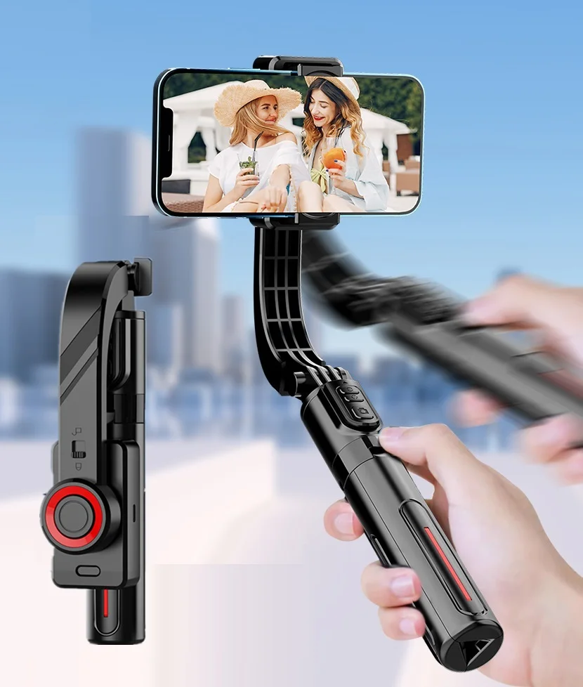 Wireless Control for Vertical &Horizontal Shooting and 360°Rotation Gimbals Stabilizer for Smartphone iPhone Selfie Stick Tripod