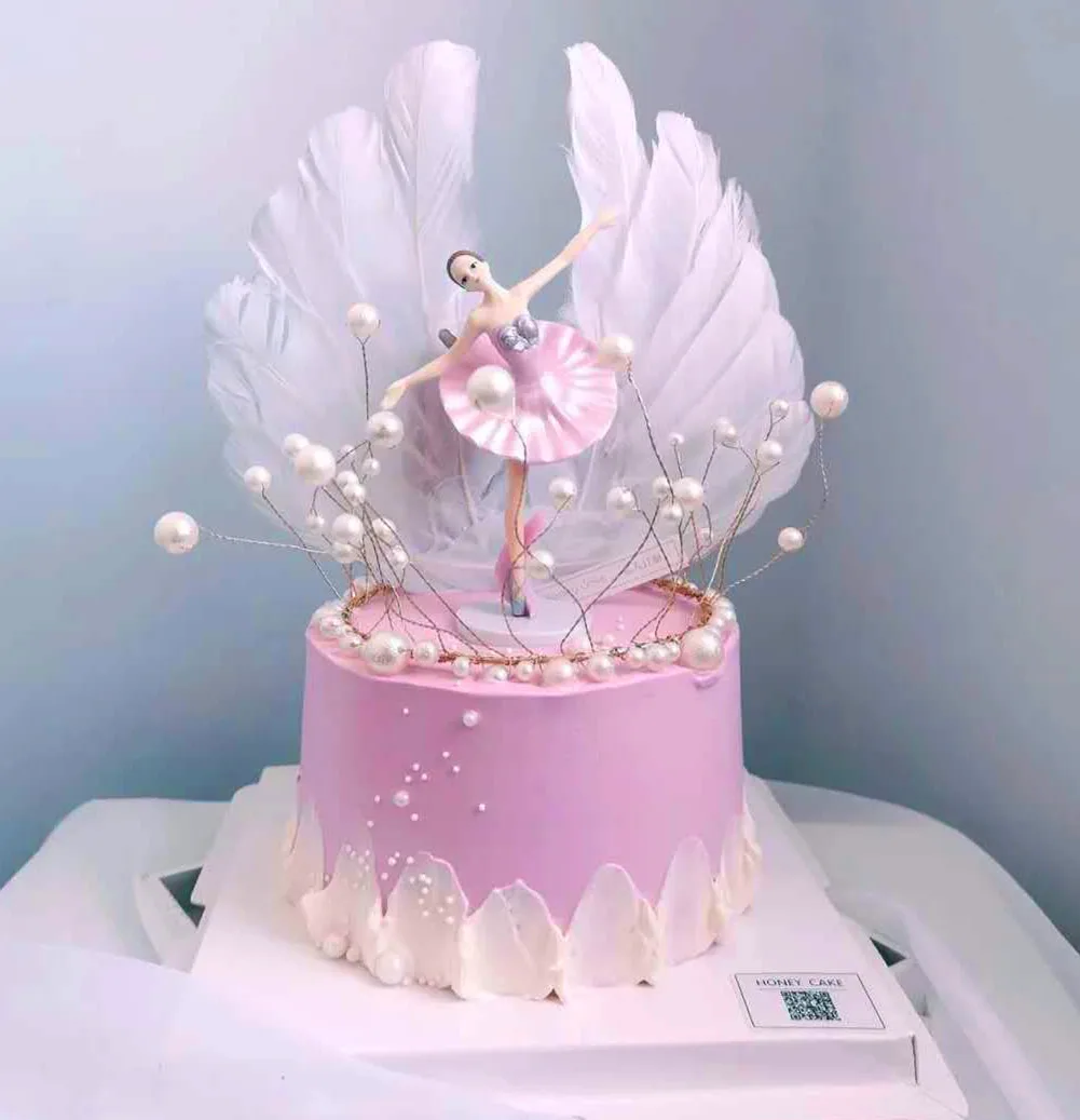 3 Stück gute Qualität Ballerina Figur Tanz Mädchen Kuchen Dekorationen für Mädchen Prinzessin Geburtstag, Hochzeit, Ballett Party Supplies – Detail 3