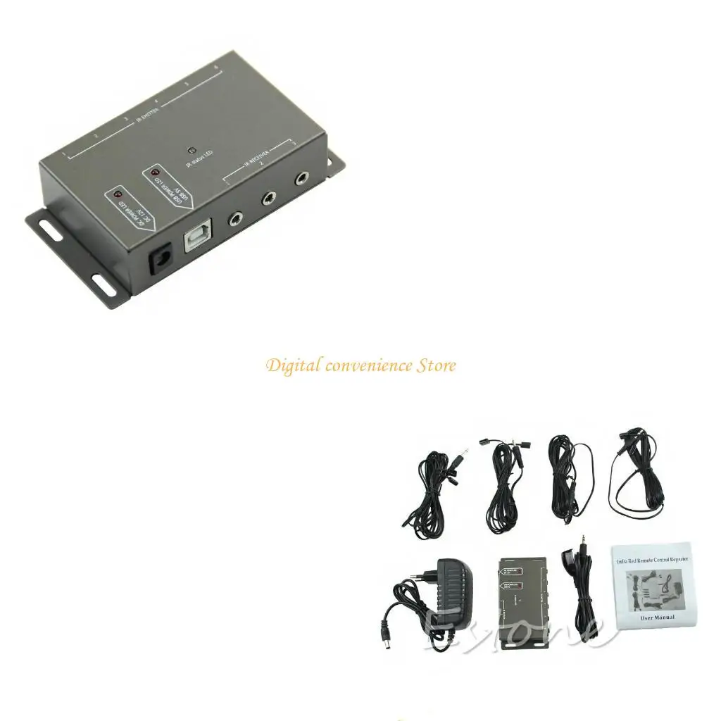 

97QA IR Extender Repeater Remote Control 1 Receiver 8 Emitters Adapter