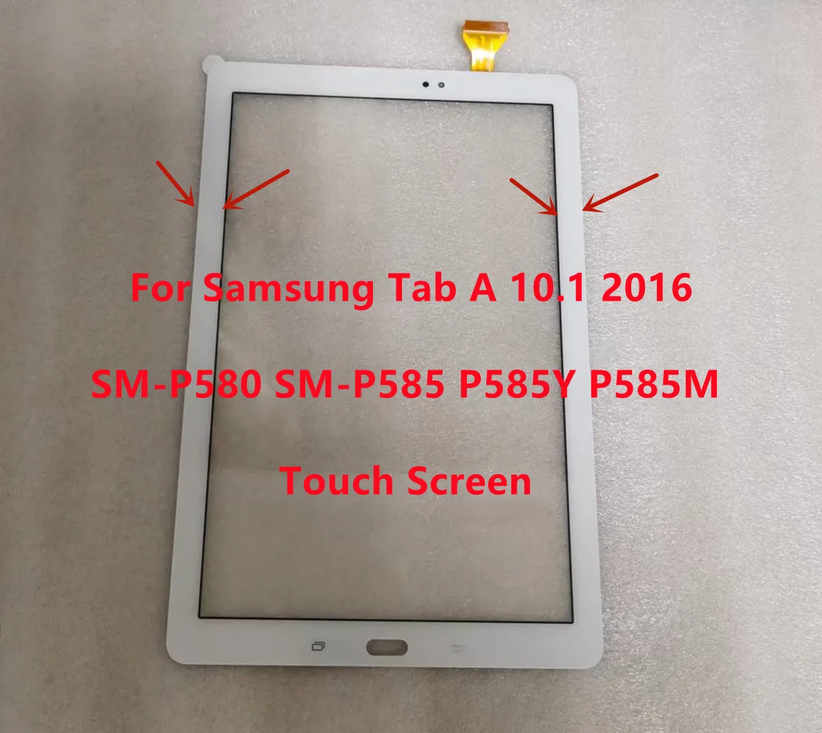 Pantalla táctil de 10,1 "Tab A para Samsung, 10,1, 2016, SM-P580, P585Y, P585M, Panel digitalizador, Sensor de cristal frontal, novedad