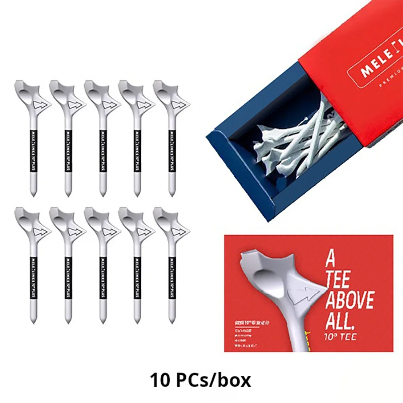 

MELELINKS Golf TEE Unique 10 Degree Design Diagonal Insert 10pcs/box