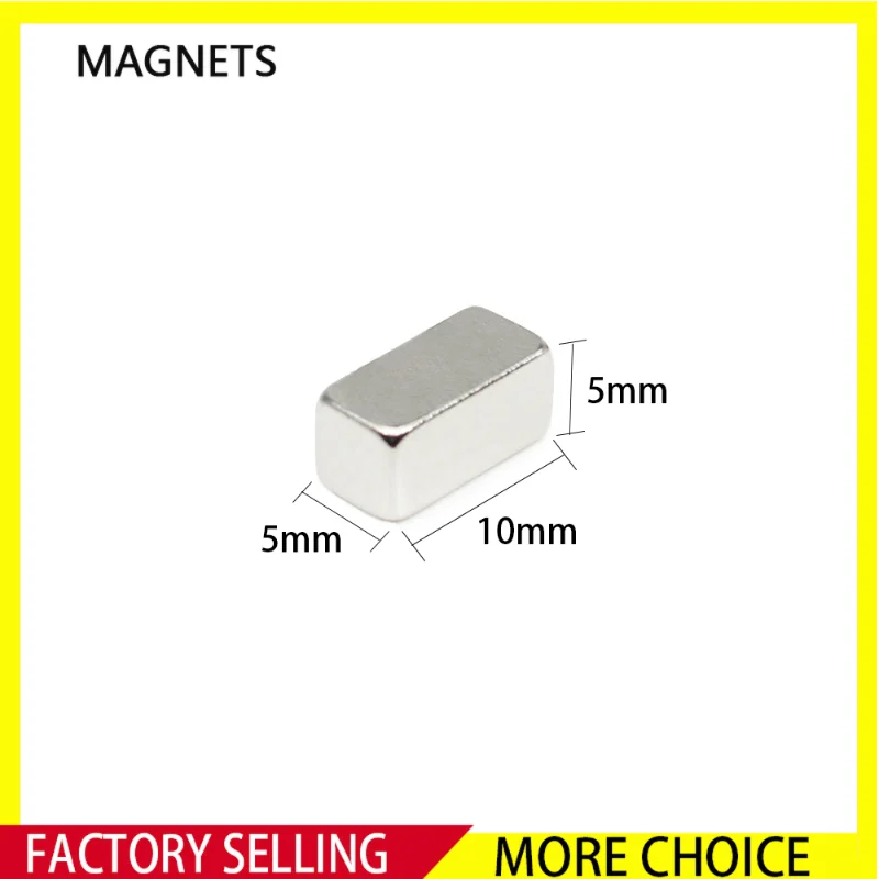 

10/20/50/100/150/200PCS 10x5x5 Block Rare Earth Neodymium Magnet N35 Permanent Strong Powerful Magnets Sheet 10x5x5mm 10*5*5