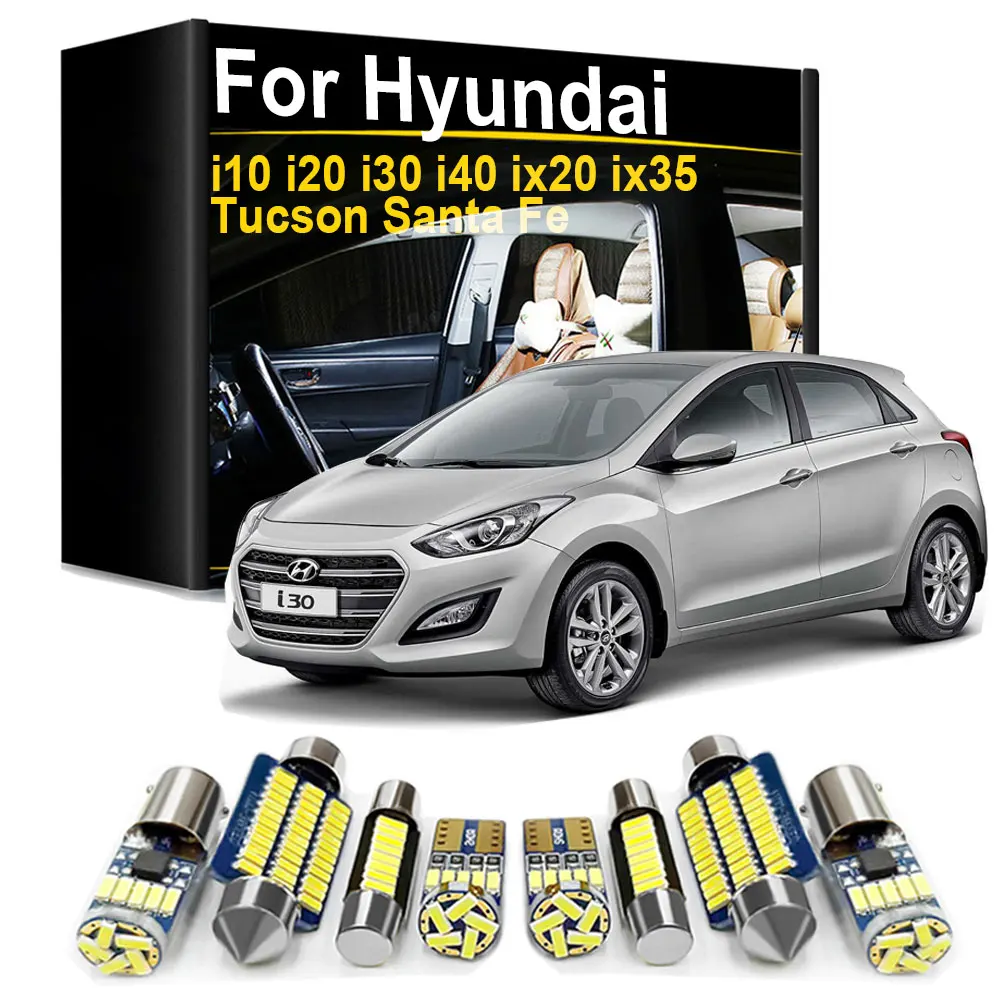 Für Hyundai I10 I20 I30 I40 IX20 IX35 Tucson Santa Fe Santafe Zubehör Auto-Innenraum LED-Licht Innenraumbeleuchtung Autoteile