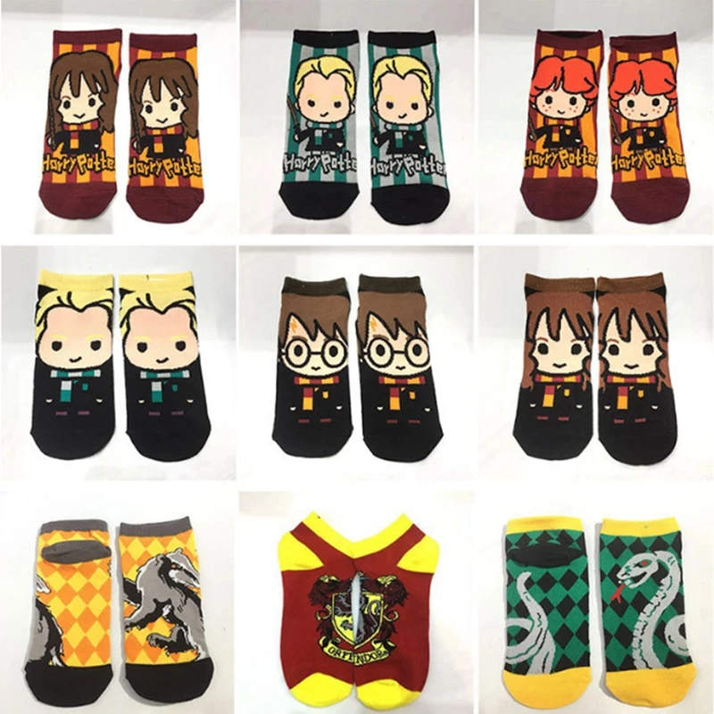 NEW harwel Socks series Movie & TV Hermione Ron Malfoy Magic Academy Badge accessori vari calzini da cartone animato ragazzi ragazza calzino sportivo