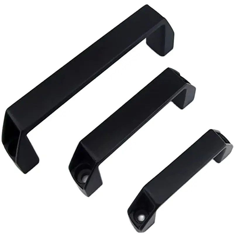 Kitchen Cabinet Handles Concise Black Wardrobe Door Handle Box Handle for Toolbox Suitcases Equipment Cabinet Pull Drawer Knobs image 2