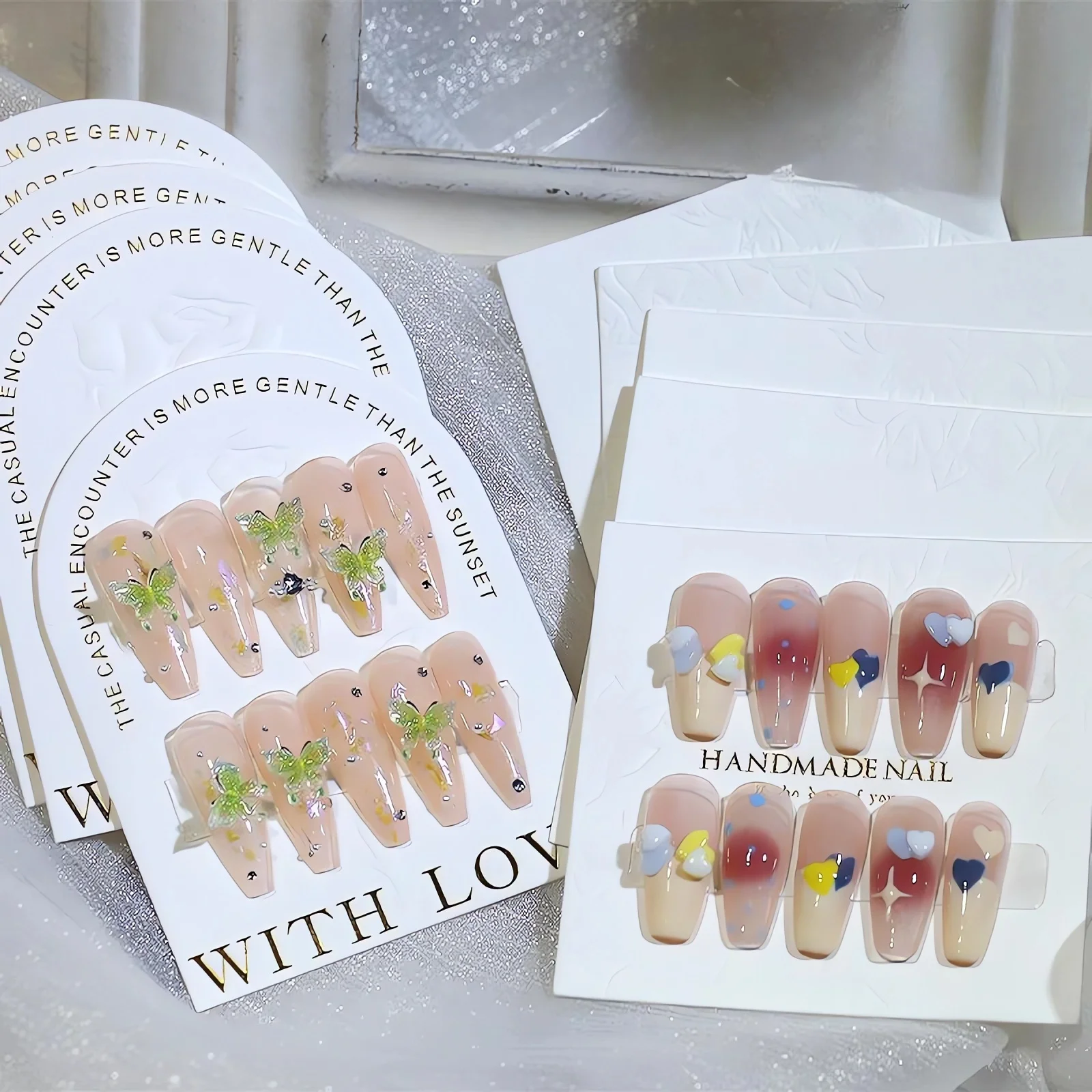 10 PCS Portable Nail Display Stand - Ideal for Press On Nails, Nail Samples, and Manicure Accessories